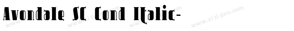 Avondale SC Cond Italic字体转换